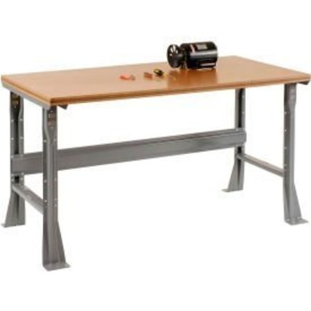 GLOBAL EQUIPMENT Flared Leg Workbench w/ Shop Top Square Edge, 72"W x 30"D, Gray 183444